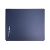 Navy Blue Leather Conference Table Pad, 17 x 14